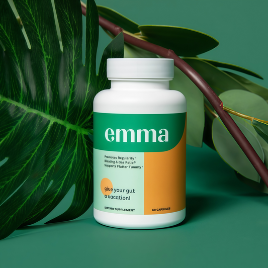 Emma Gut Health Doctors Endorsed Supplement - 60 Capsules - Relief from Gas and Bloating, Repairs Leaky Gut with Magnesium, Berberine, Vitamin D, Quercetin & More - Gut Health & Colon Cleanse Formula