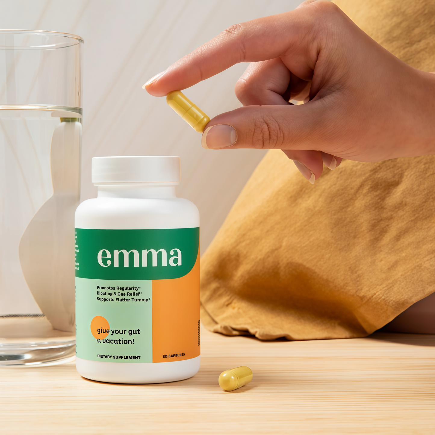 Emma Gut Health Doctors Endorsed Supplement - 60 Capsules - Relief from Gas and Bloating, Repairs Leaky Gut with Magnesium, Berberine, Vitamin D, Quercetin & More - Gut Health & Colon Cleanse Formula